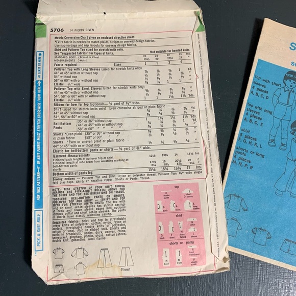 Simplicity Kids Sewing Pattern from the 70s - Picture 6 of 6